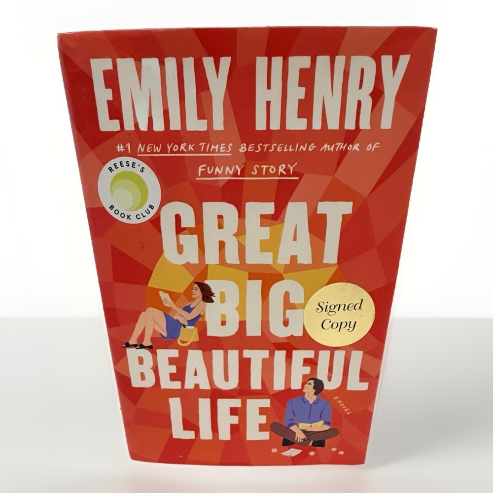 SIGNED 1ST Print Emily Henry Great Big Beautiful Life Hard C DJ Book Club 2025